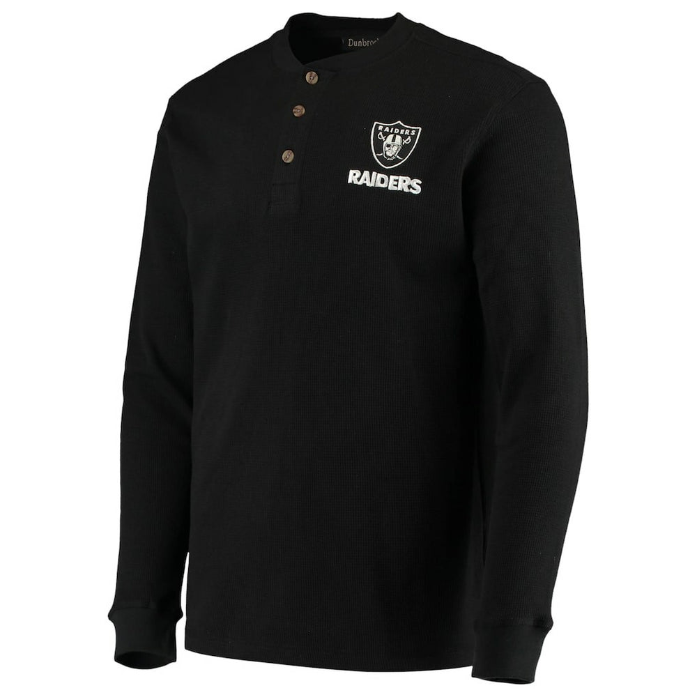 Las Vegas Raiders  Dunbrooke Logo Maverick Thermal Henley Long Sleeve T-Shirt
