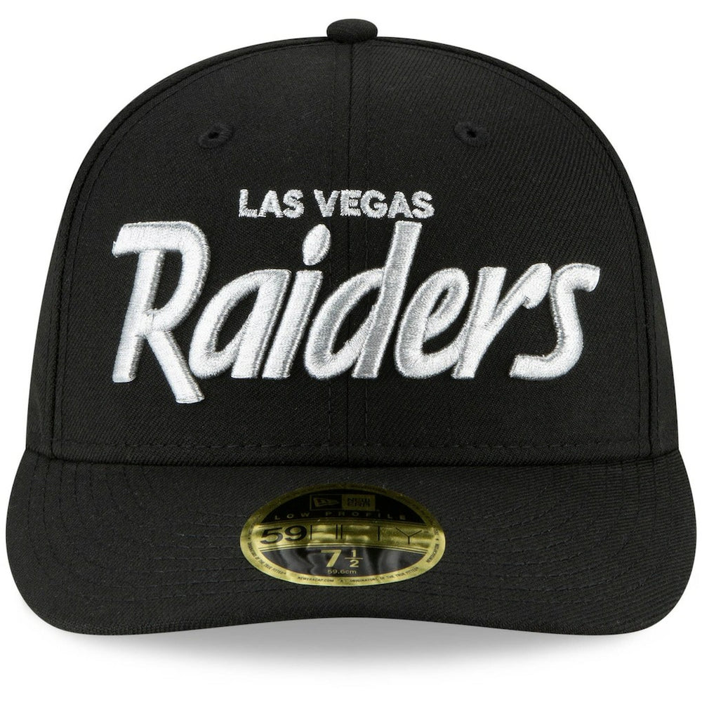 Las Vegas Raiders New Era Omaha Script Low Profile 59FIFTY Fitted Hat