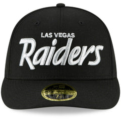 Las Vegas Raiders New Era Omaha Script Low Profile 59FIFTY Fitted Hat