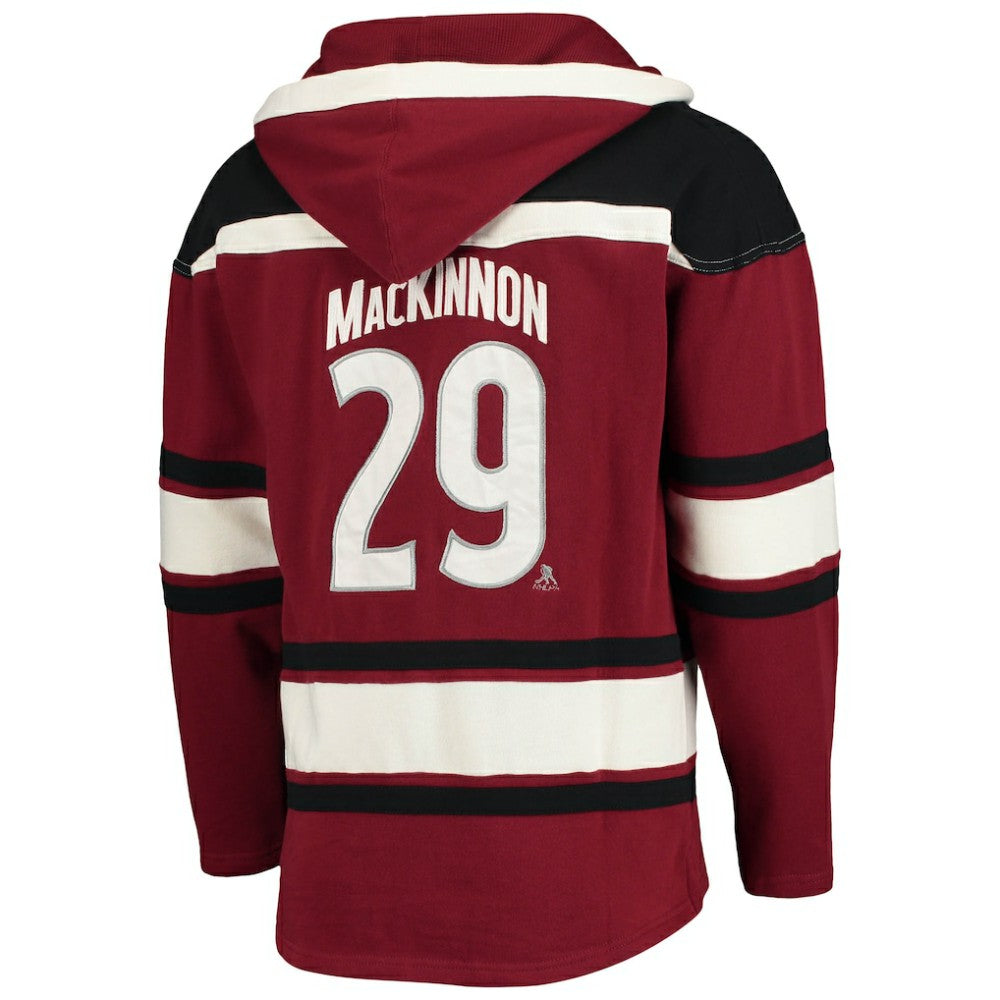 Nathan MacKinnon Colorado Avalanche '47 Player Name & Number Lacer Pullover Hoodie Online