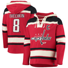 Alexander Ovechkin Washington Capitals '47 Player Name & Number Lacer Pullover Hoodie Sale