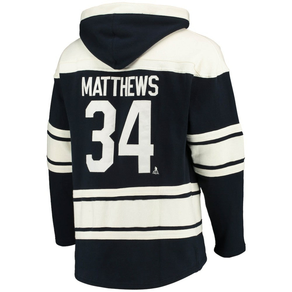 Auston Matthews Toronto Maple Leafs '47 Player Name & Number Lacer Pullover Hoodie For Sale