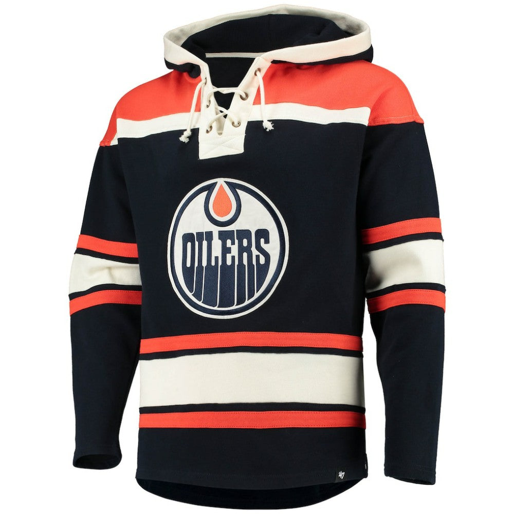 Connor McDavid Edmonton Oilers '47 Player Name & Number Lacer Pullover Hoodie Discount