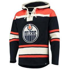 Connor McDavid Edmonton Oilers '47 Player Name & Number Lacer Pullover Hoodie Discount