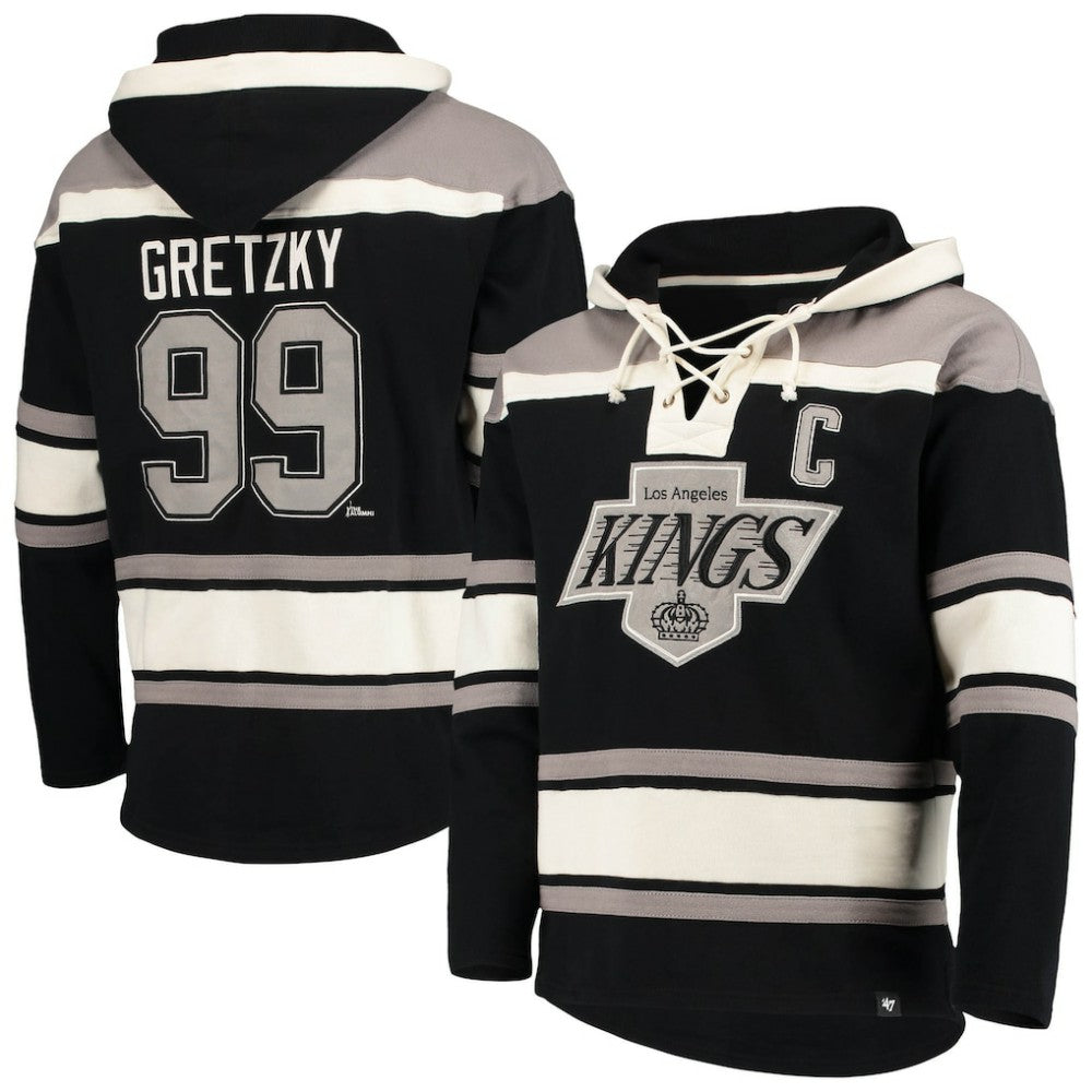 Wayne Gretzky Los Angeles Kings '47 Retired Player Name & Number Lacer Pullover Hoodie Online