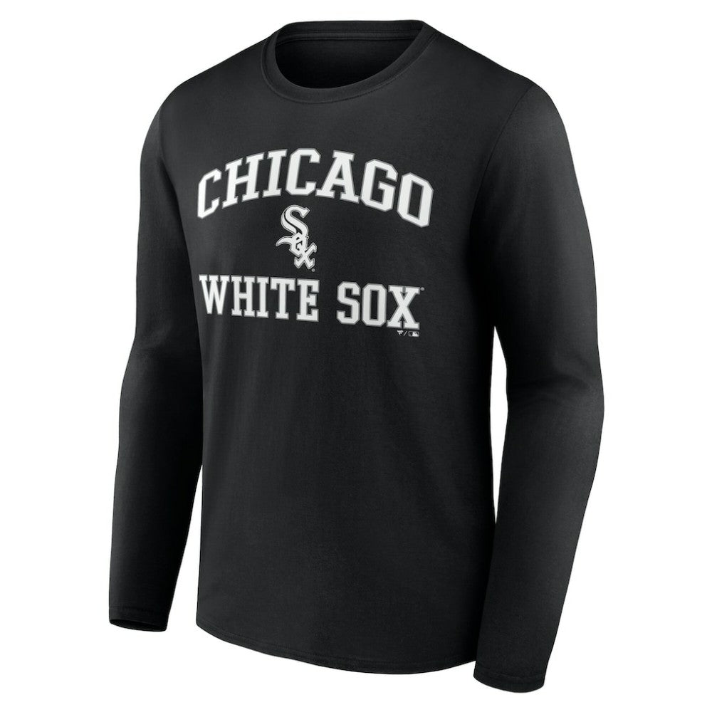 Men's Black Chicago White Sox Team Heart & Soul Long Sleeve T-Shirt | MLB Sale