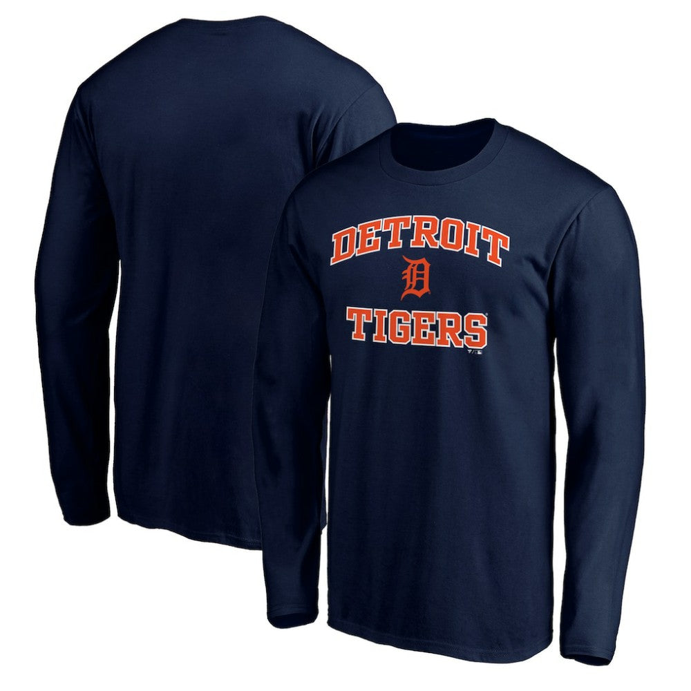 Men's Navy Detroit Tigers Team Heart & Soul Long Sleeve T-Shirt | MLB Sale