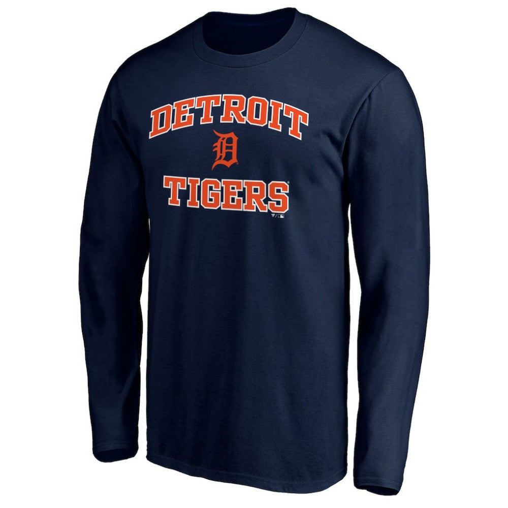 Men's Navy Detroit Tigers Team Heart & Soul Long Sleeve T-Shirt | MLB Sale