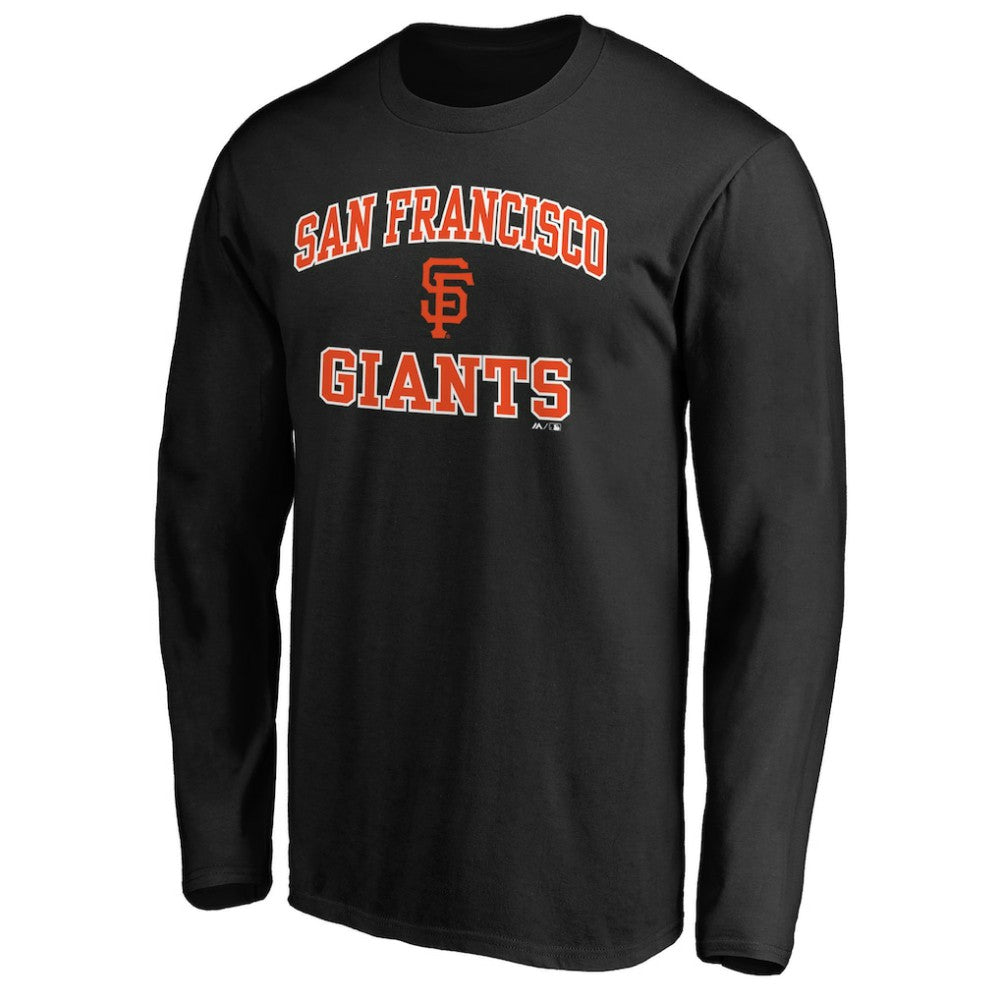 Men's Black San Francisco Giants Team Heart & Soul Long Sleeve T-Shirt | MLB Online
