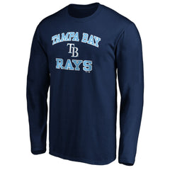 Men's Navy Tampa Bay Rays Team Heart & Soul Long Sleeve T-Shirt | MLB For sale