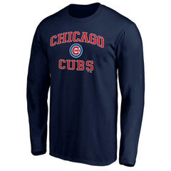 Men's Navy Chicago Cubs Team Heart & Soul Long Sleeve T-Shirt | MLB US