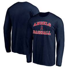 Men's Navy Los Angeles Angels Team Heart & Soul Long Sleeve T-Shirt | MLB For sale