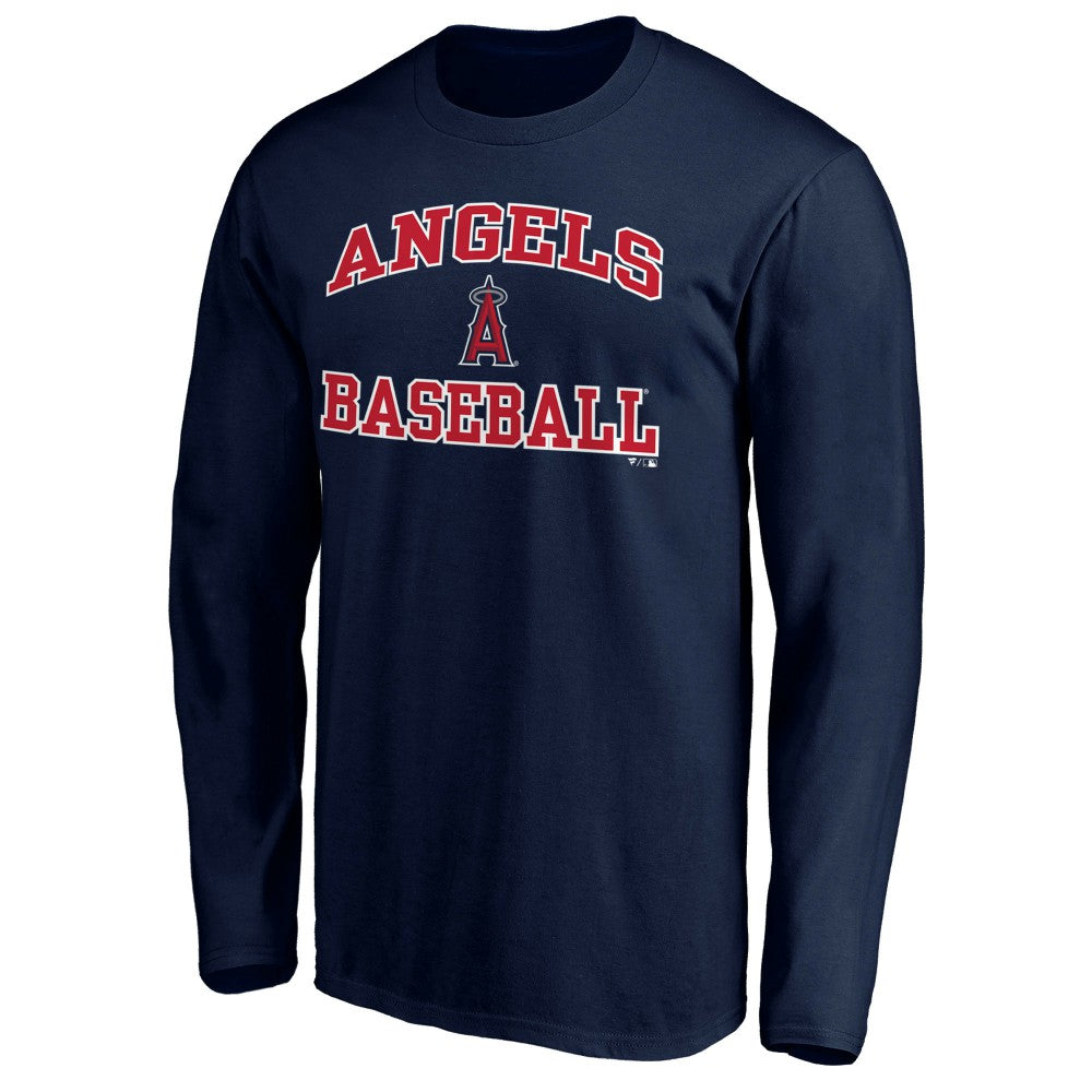 Men's Navy Los Angeles Angels Team Heart & Soul Long Sleeve T-Shirt | MLB For sale