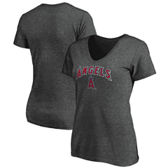 Los Angeles Angels Fanatics Women's Team Logo Lockup V-Neck T-Shirt | MLB Shop