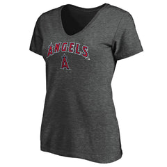 Los Angeles Angels Fanatics Women's Team Logo Lockup V-Neck T-Shirt | MLB Shop