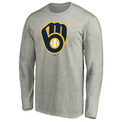 Milwaukee Brewers Official Team Logo Long Sleeve T-Shirt | MLB For sale