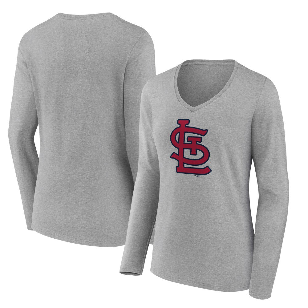 St. Louis Cardinals Women's Core Official Logo Long Sleeve V-Neck T-Shirt | MLB Near me