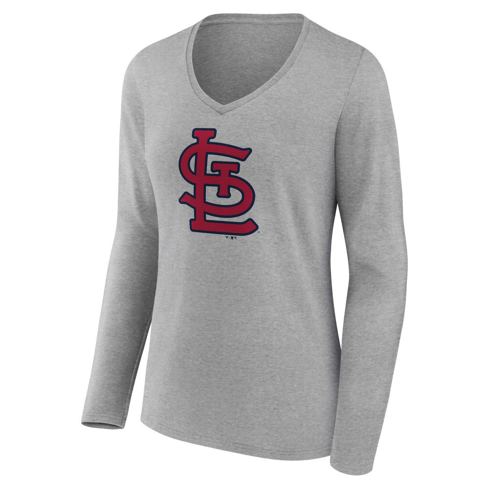 St. Louis Cardinals Women's Core Official Logo Long Sleeve V-Neck T-Shirt | MLB Near me