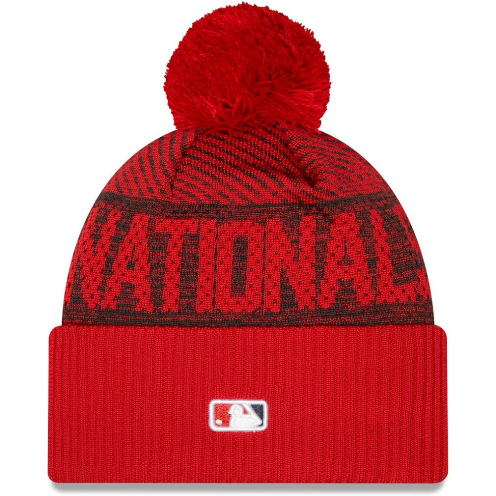 Washington Nationals New Era Authentic Collection Sport Cuffed Knit Hat with Pom | MLB Sale