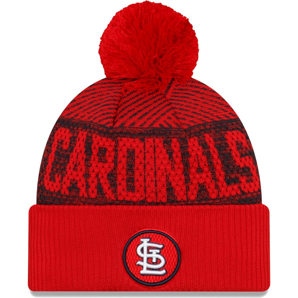 St. Louis Cardinals New Era Authentic Collection Sport Cuffed Knit Hat with Pom | MLB Discount