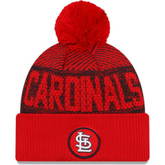 St. Louis Cardinals New Era Authentic Collection Sport Cuffed Knit Hat with Pom | MLB Discount