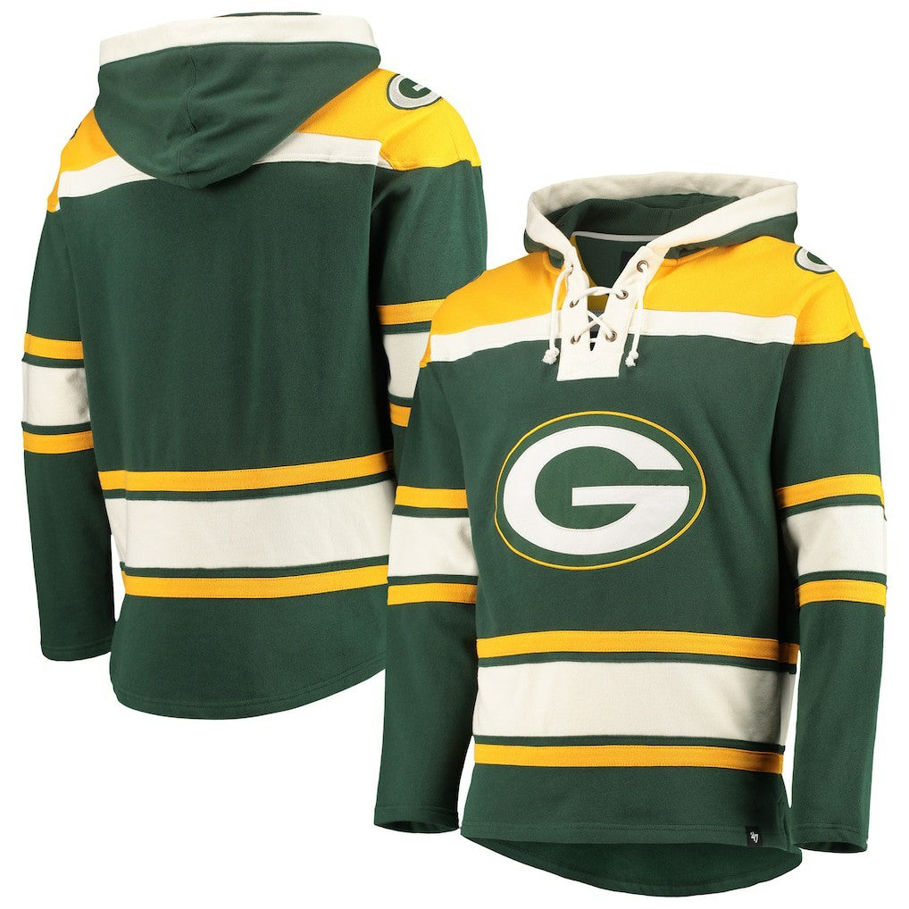 Green Bay Packers 47 brand '47 Lacer V-Neck Pullover Hoodie