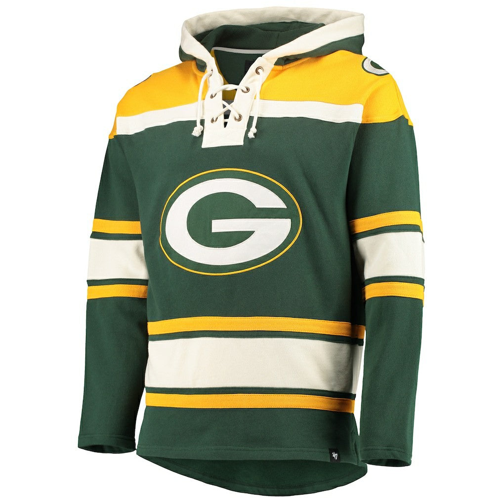 Green Bay Packers 47 brand '47 Lacer V-Neck Pullover Hoodie