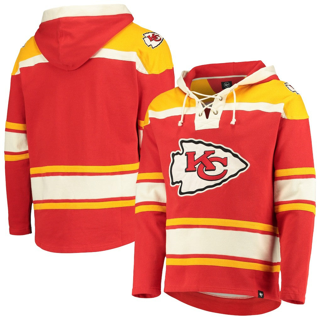Kansas City Chiefs 47 brand '47 Lacer V-Neck Pullover Hoodie