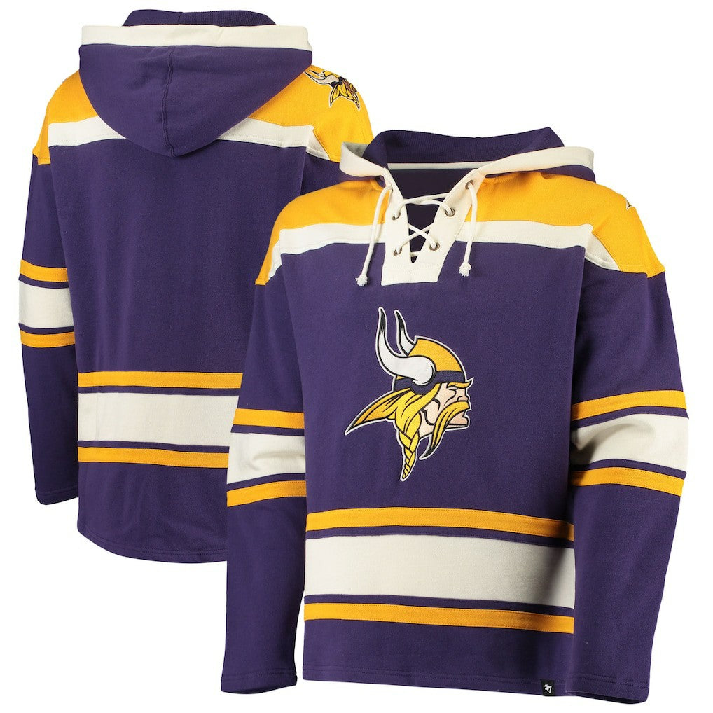 Minnesota Vikings 47 brand '47 Lacer V-Neck Pullover Hoodie