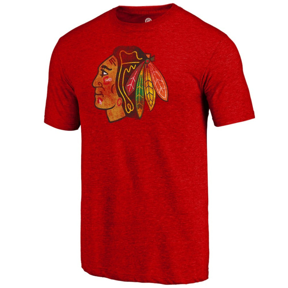 Chicago Blackhawks Distressed Tri-Blend T-Shirt Sale