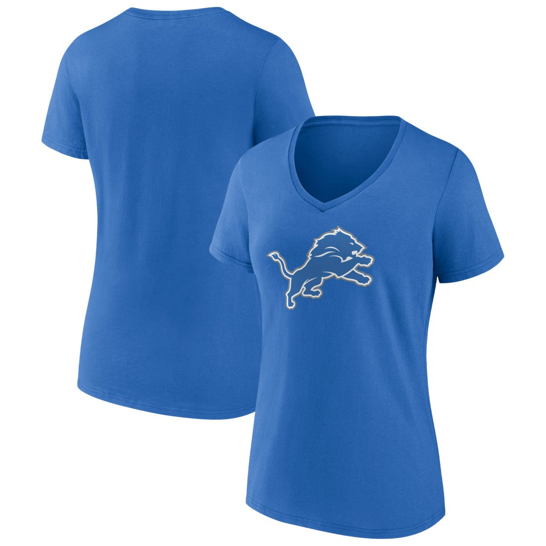 Detroit Lions  Women's Primary Team Logo V-Neck T-Shirt