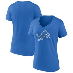 Detroit Lions  Women's Primary Team Logo V-Neck T-Shirt