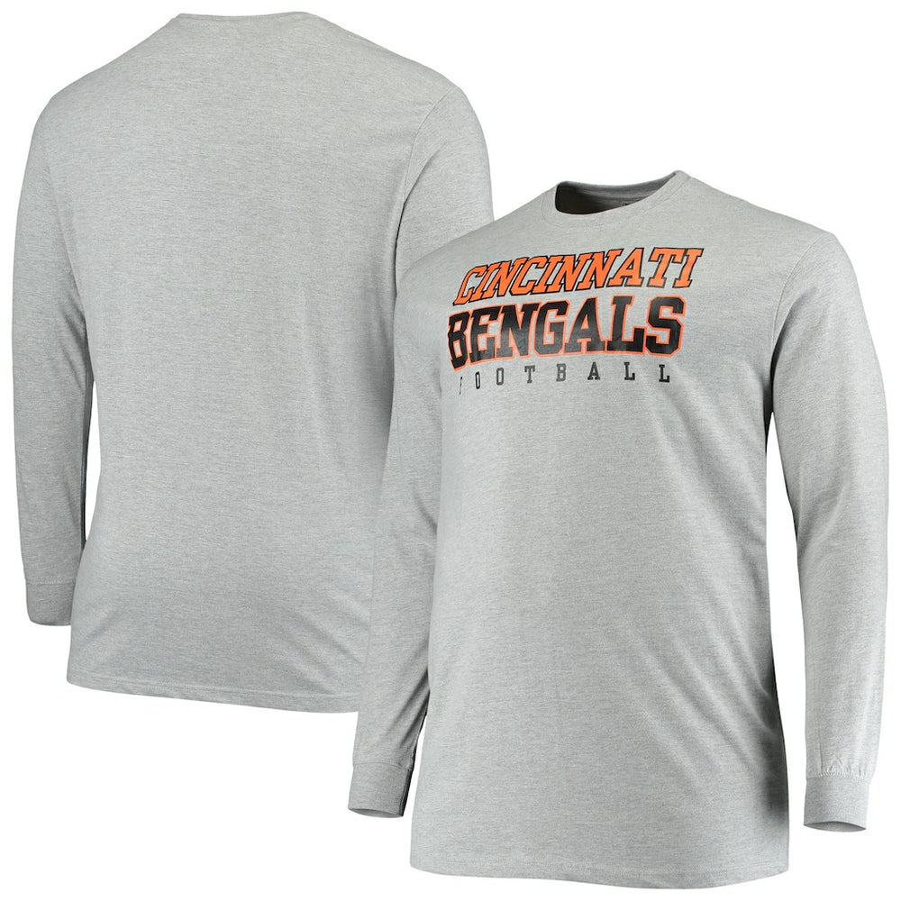 Cincinnati Bengals Fanatics Big & Tall Practice Long Sleeve T-Shirt