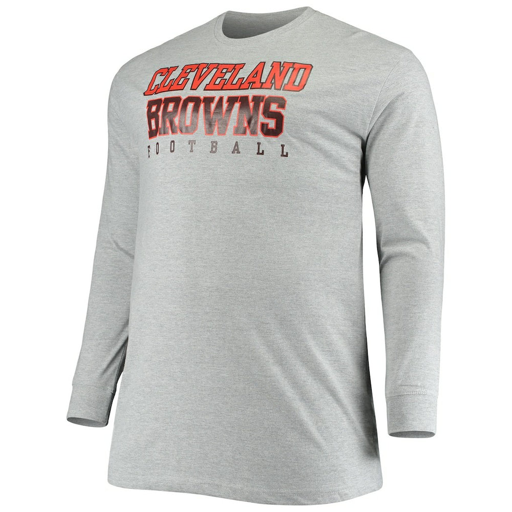 Cleveland Browns Fanatics Big & Tall Practice Long Sleeve T-Shirt