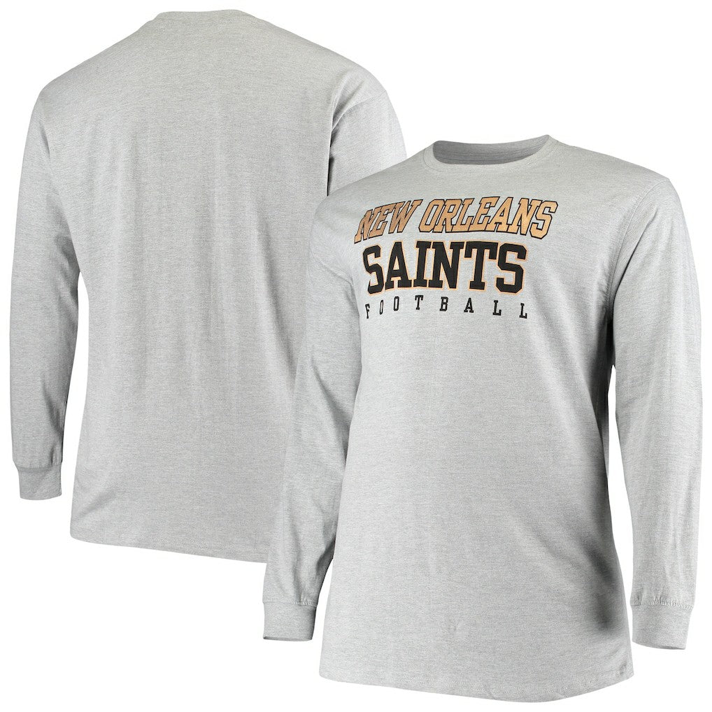 New Orleans Saints Fanatics Big & Tall Practice Long Sleeve T-Shirt