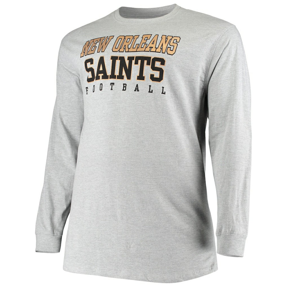 New Orleans Saints Fanatics Big & Tall Practice Long Sleeve T-Shirt