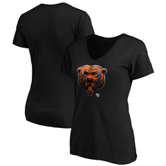 Chicago Bears  Women's Midnight Mascot Logo V-Neck T-Shirt