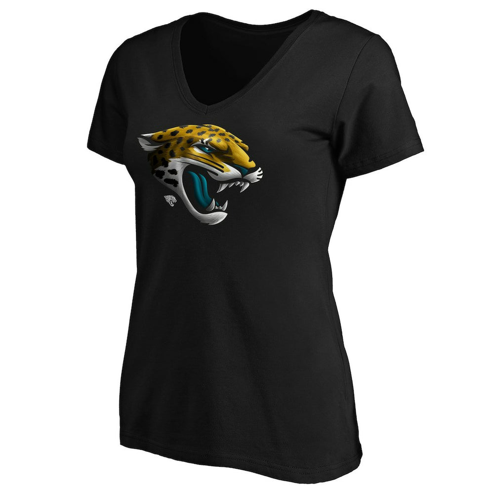 Jacksonville Jaguars  Women's Midnight Mascot Logo V-Neck T-Shirt