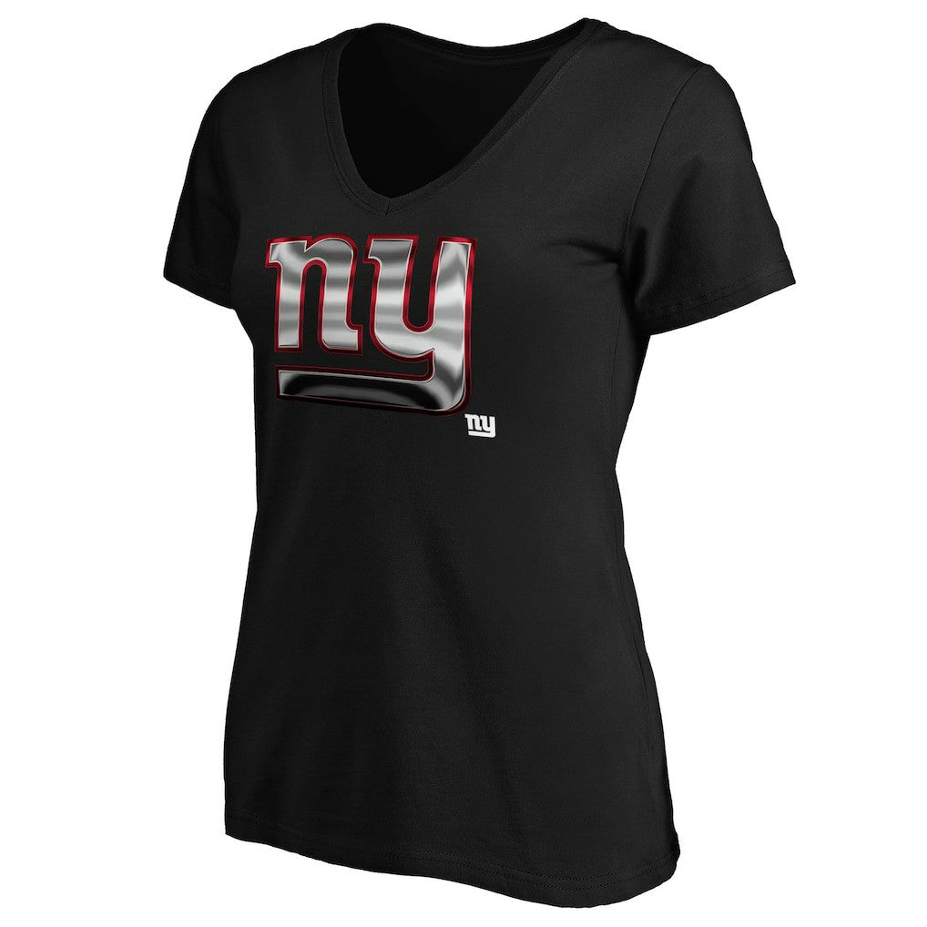 New York Giants  Women's Midnight Mascot Logo V-Neck T-Shirt
