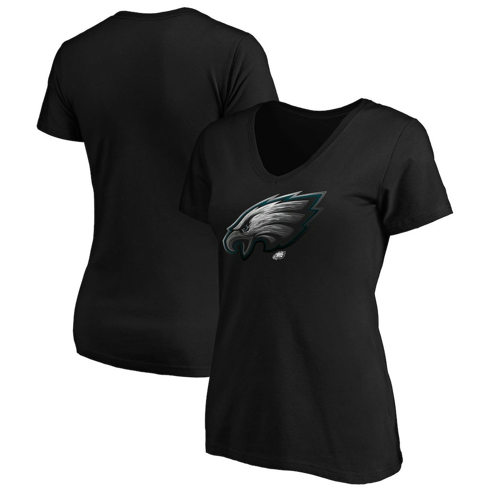 Philadelphia Eagles  Women's Midnight Mascot Logo V-Neck T-Shirt