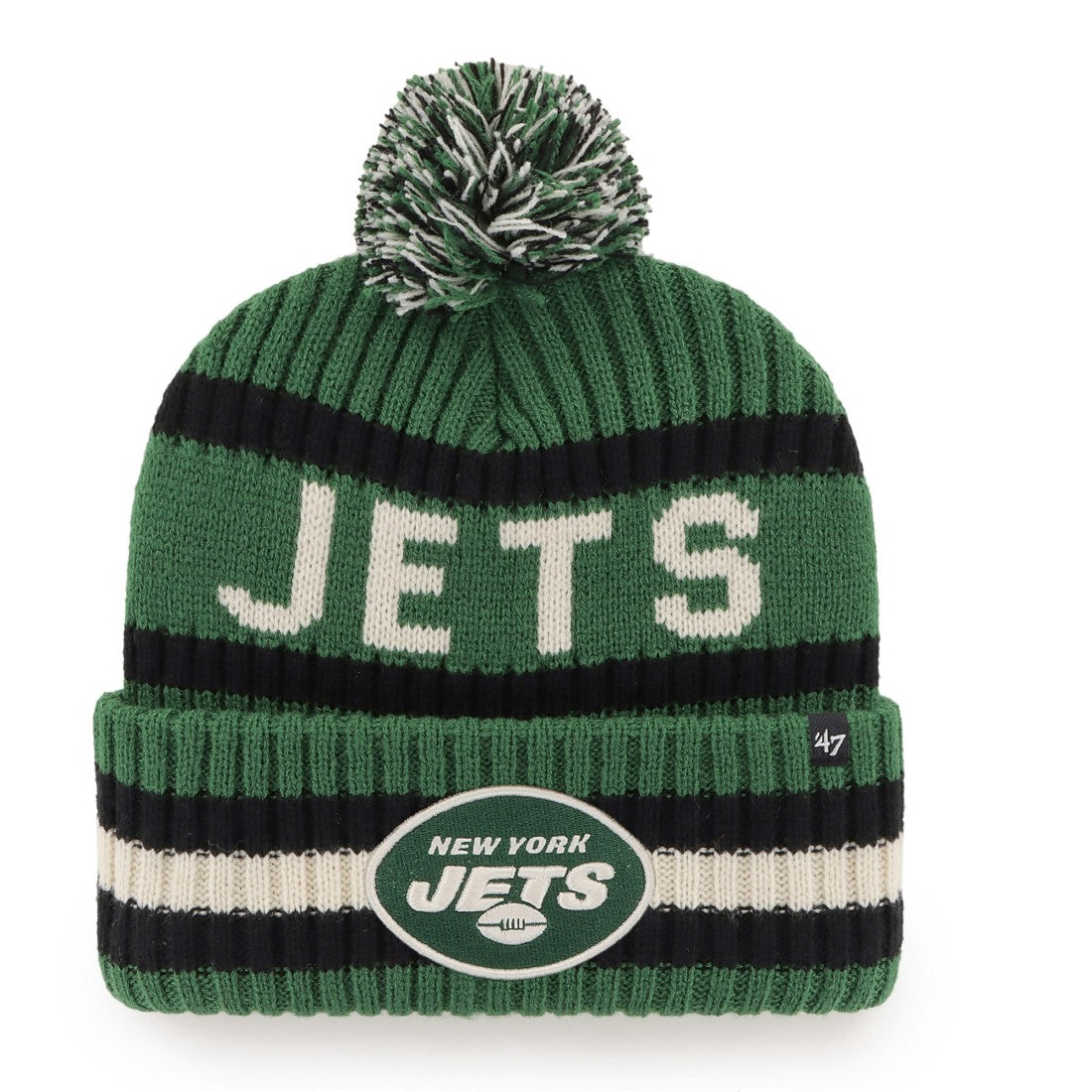 New York Jets 47 brand '47 Bering Cuffed Knit Hat with Pom