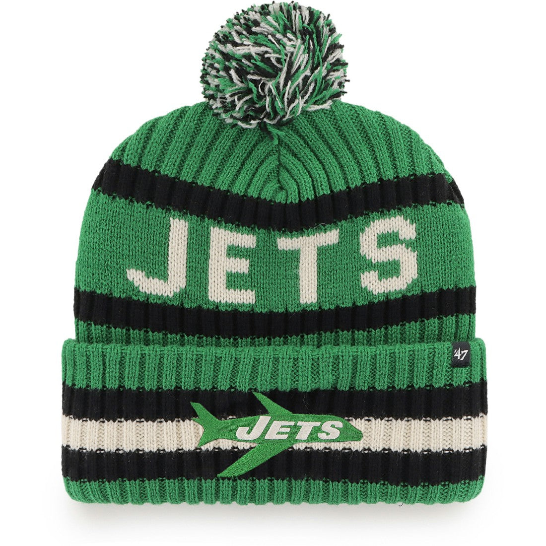 New York Jets 47 brand '47 Bering Cuffed Knit Hat with Pom