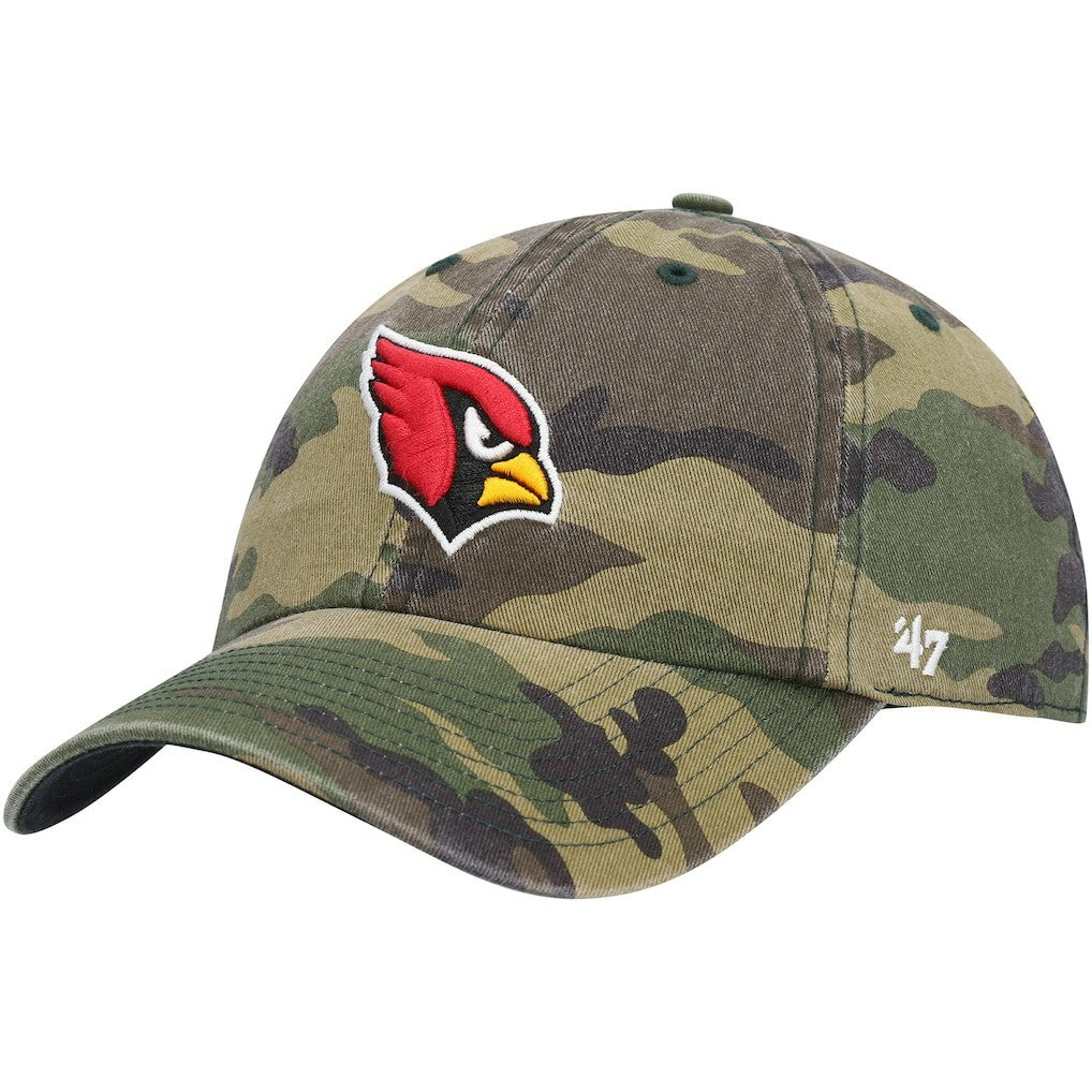 Arizona Cardinals 47 brand '47 Woodland Clean Up Adjustable Hat