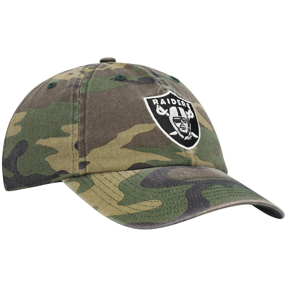 Las Vegas Raiders 47 brand '47 Woodland Clean Up Adjustable Hat