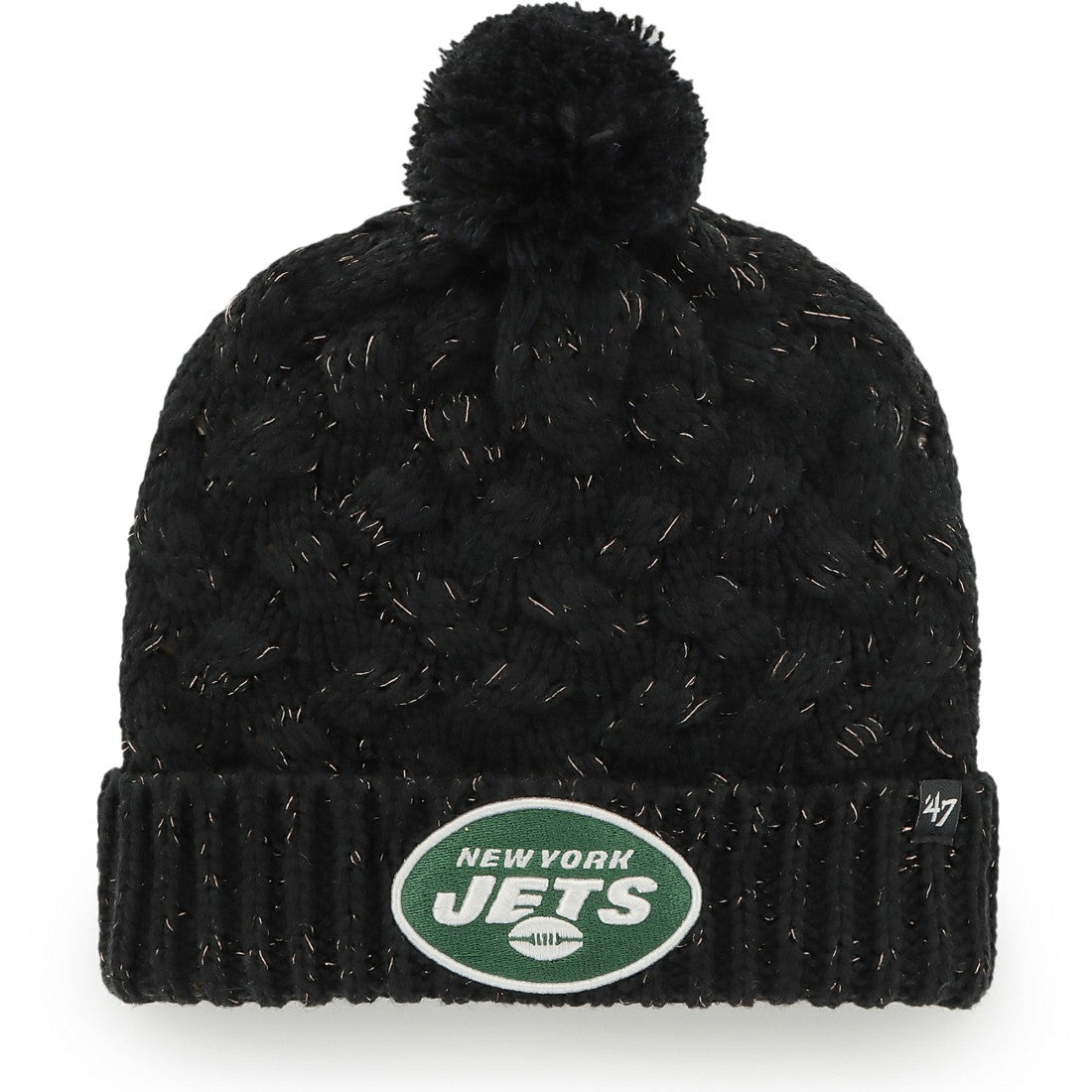 New York Jets 47 brand '47 Women's Fiona Logo Cuffed Knit Hat with Pom