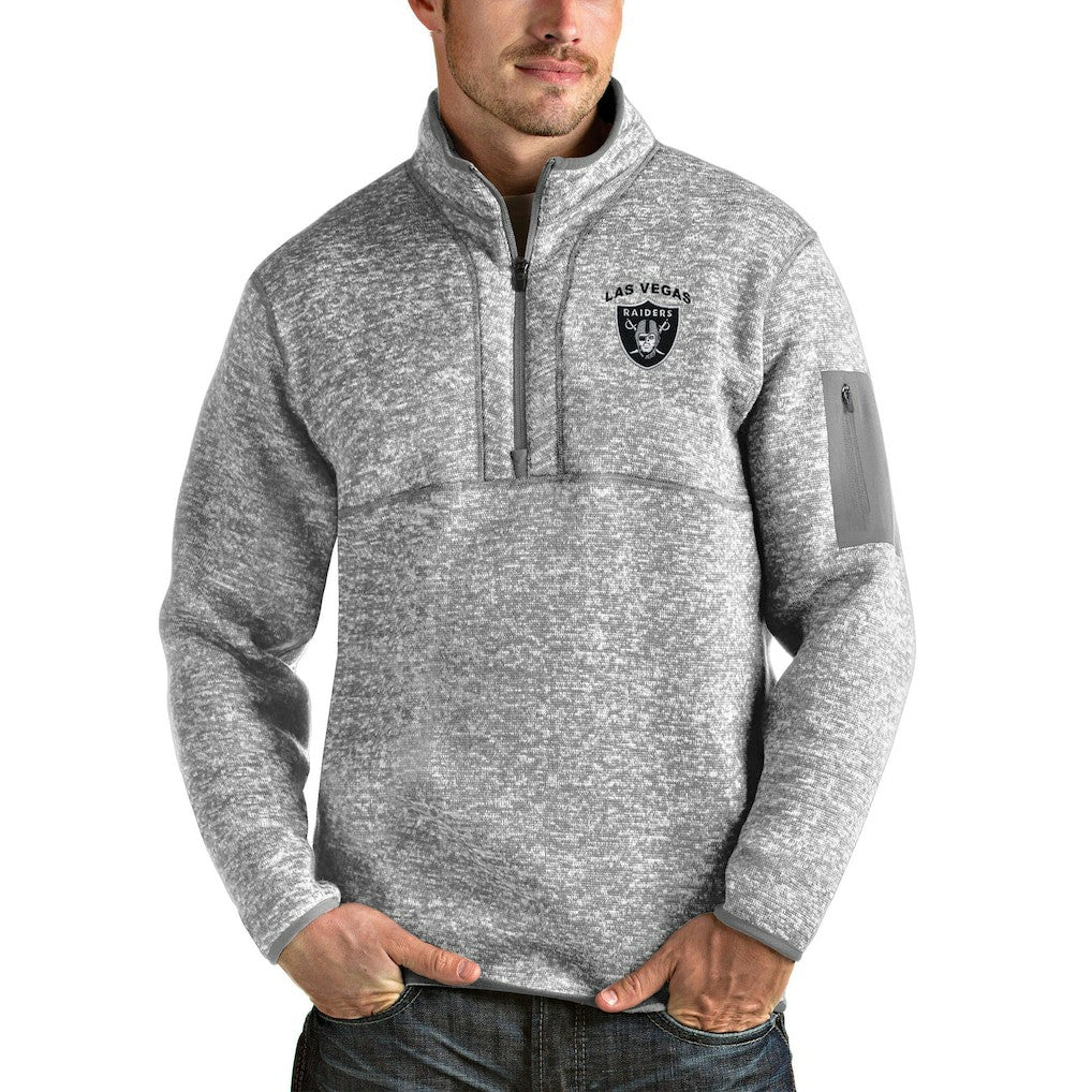 Las Vegas Raiders  Antigua Fortune Quarter-Zip Pullover Jacket