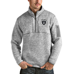 Las Vegas Raiders  Antigua Fortune Quarter-Zip Pullover Jacket