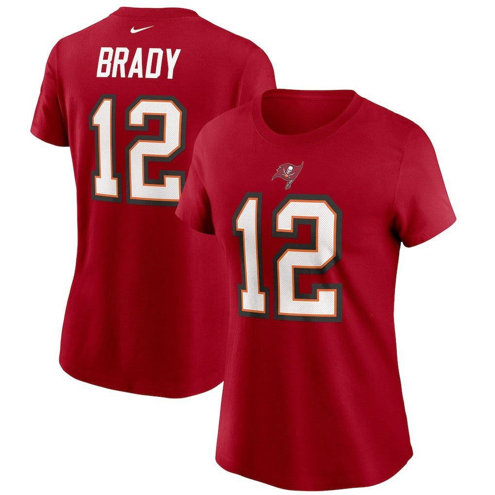 Tampa Bay Buccaneers Nike Tom Brady  Women's Name & Number T-Shirt
