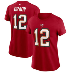 Tampa Bay Buccaneers Nike Tom Brady  Women's Name & Number T-Shirt