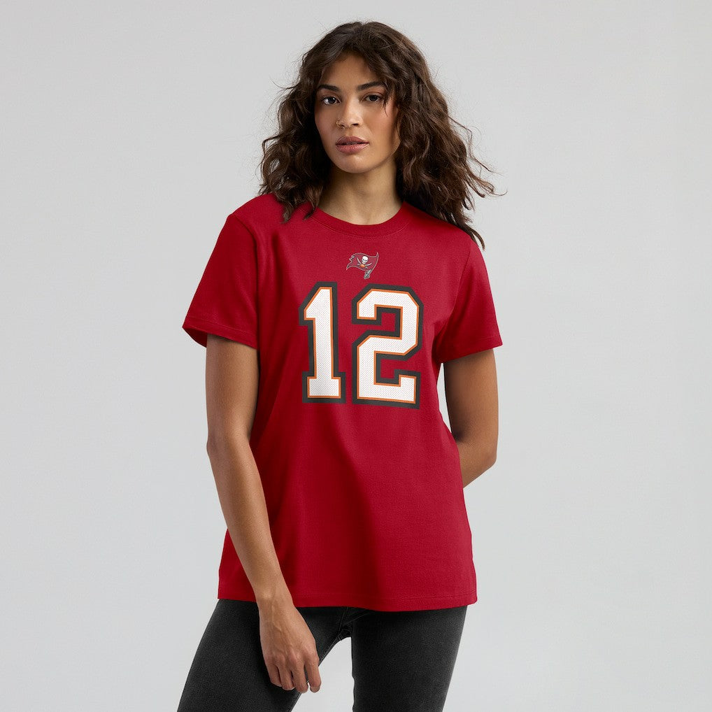 Tampa Bay Buccaneers Nike Tom Brady  Women's Name & Number T-Shirt